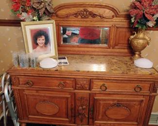 15. ANTIQUE DRESSER MARBLE TOP $175 MUST BE PICKED UP IN EVANSVILLE IL 