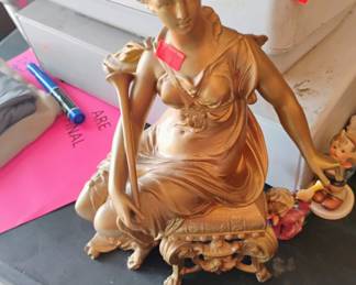 22, ANTIQUE LADY FIGURINE $30