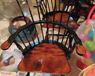 61. WOODEN DOLL CHAIRS $5 EACH THERE ARE FOUR. YOU CAN BY ALL OR ONE