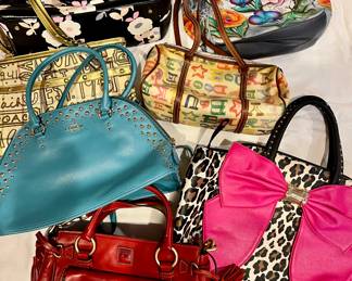 Tons of purses-many are designer purses