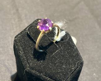 14k with 2 carat amethyst