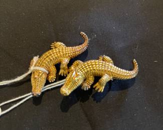 14k Gators. One is a pun and the other pendant. 4.8 and 6.6 grams
