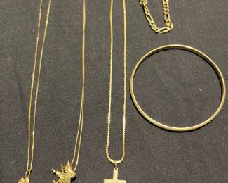 14k necklaces and charms. Bangle 14k mariner link bracelet 10k