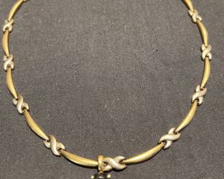 14k necklace with color change garnet