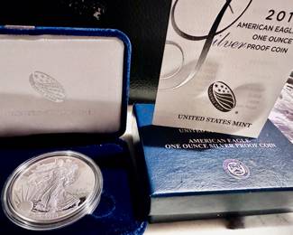 2014 & 2015 American Eagle one Ounce 
Silver Proof Sets 
With Box & COA