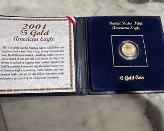 2001 $5 Gold American Eagle
In Mint uncirculated