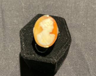14k filigree cameo ring