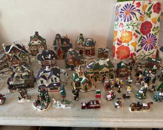Lighted Christmas Village 
Christmas Figureines