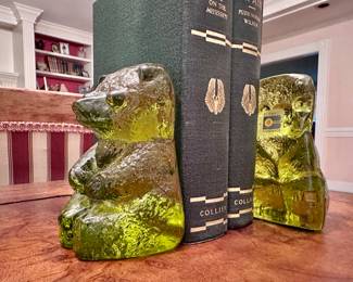 Blenko MCM “Teddybear” Bookends