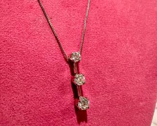 24kGold and .65cts. Diamond Necklace and pendant 