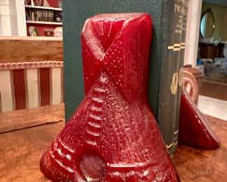 Blenko MCM “Ice Flow” Bookends. Designed by Don Shepherd 