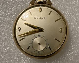 14K Bulova Pocket Watch 