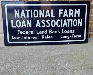 Vintage Double sided porcelain sign - approx 18"x36" - both sides in great condition