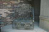 Unique Garden Bench (settee) Handmade from Antique Iron Gate (one of a kind)