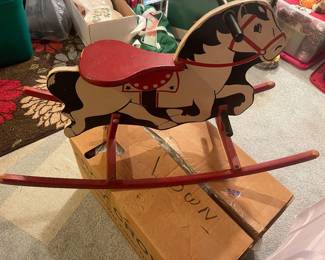 "Happyland Playthings" Collectible rocking horse