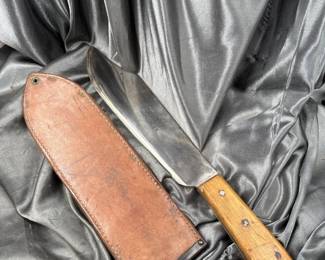 WWII US Marine Corps Bolo Knife Modified into cool Bowie Style Blade