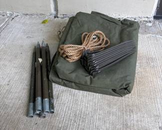 Korean War Era shelter half tent kit