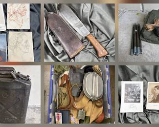 Over 200 items to pick from! Visit our auction site for more details or visit thewarfront.com for over 4000 pieces of military antiques and collectibles delivered straight to your door!