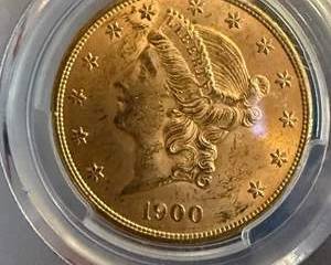 $20 liberty Gold Coin, circa 1900, .90 fine gold