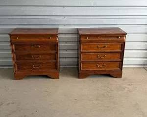 Vintage Wood Nightstands