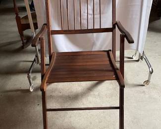 Antique wooden folding chair