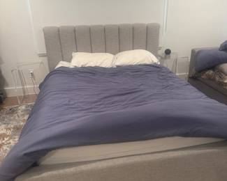 New queen size linen in bed asking $400. Queen mattresses also for sale in excellent condition only used with a waterproof mattress pad asking 200 or take both for $550