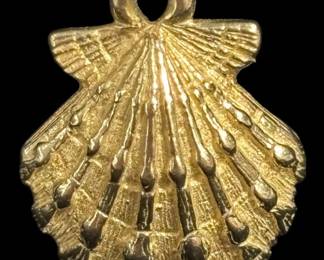 James Avery 14k Gold Scallop Shell Charm