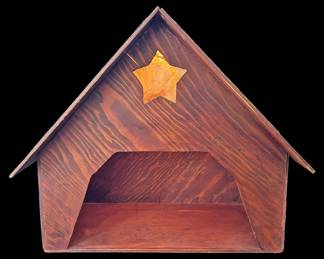 Large Wooden Nativity Box Display