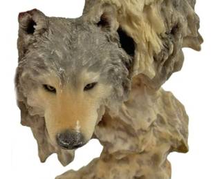 Randall Reading Wolves Resin Sculpture