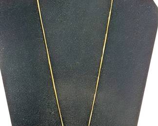14k Gold ITALY U Bib Three Stone Necklace