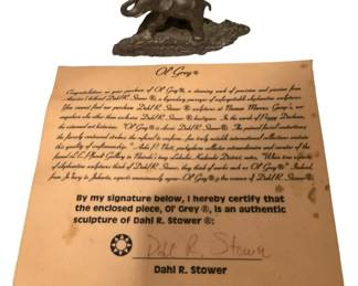 Dahl Stower Miniature Elephant Sculpture