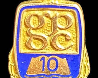 14k Gold and Enamel GPC Charm