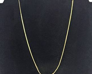 14k Gold 16in Serpentine Chain Necklace