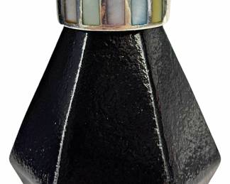 Sterling Silver Mother of Pearl Inlay Ring
