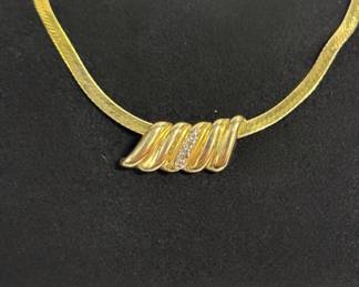 14k Gold ITALY Herringbone Bracelet