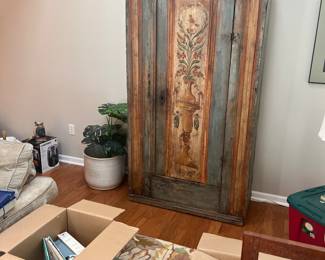 Bavarian antique armoire, great condition approximately 8’ tall