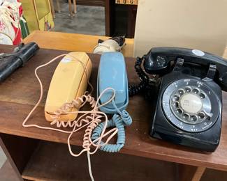 Trimline Landline Phones - Black Rotary Phone