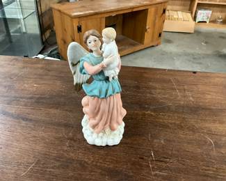 Home Interiors "Heavenly Joy Guardian Angel W/Child" Figurine