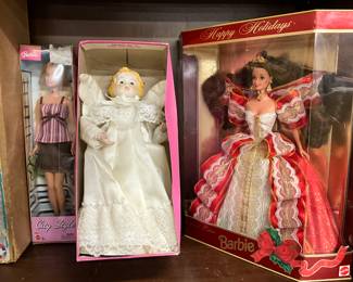 Mattel Barbie City Style Doll - Porcelain Angel Tree Topper - 1997 Happy Holidays Barbie