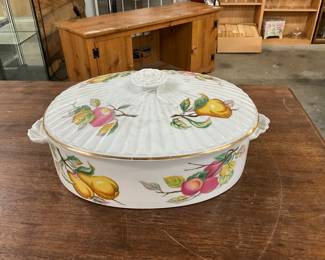 Shafford Co "Fruit Garden" Porcelain Casserole Dish w/Lid