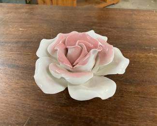 Pink & White Porcelain Rose