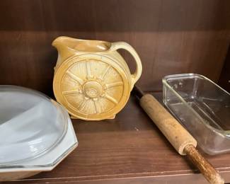 Frankoma Ada Clay Desert Gold Wagon Wheel Pitcher