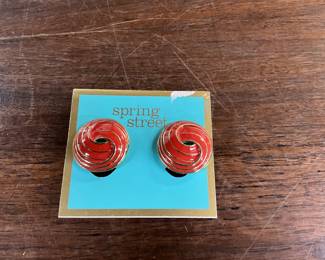 Enamel Swirl Earrings