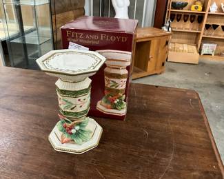 Fitz & Floyd Winter Wonderland Pillar Candle Holder