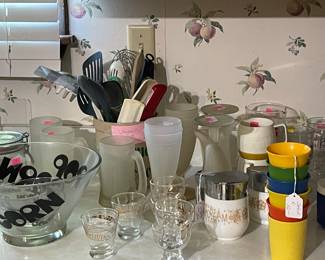 Glassware and kitchen items 