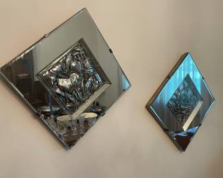 Vintage Sebet Silverman high relief mirror. 