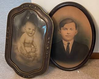 Antique photos in frames 
