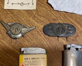 Vintage medals and lighters 