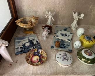 Dutch tiles,  Limoges china, etc.