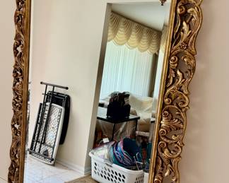 Gorgeous floor to ceiling gold mirror. Purchased in 1987 from Washington Design Center. Comes w/ original receipt of purchase